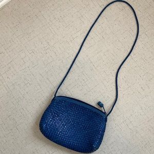 Liz Claiborne Royal Blue Straw Purse